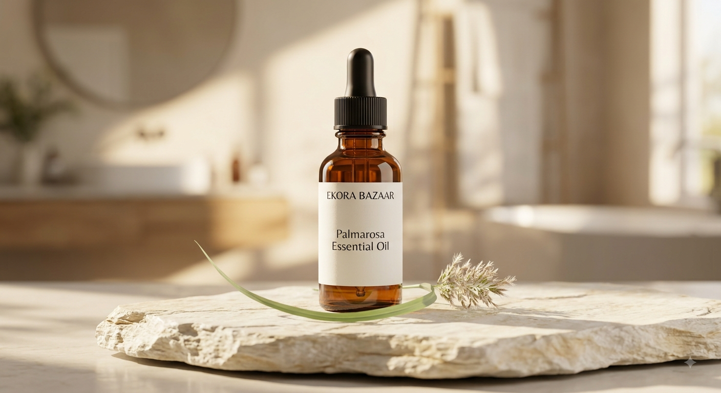 PALMAROSA ESSENTIAL OIL – 100% PURE NATURAL & UNDILUTED FOR SKIN CARE & HAIR